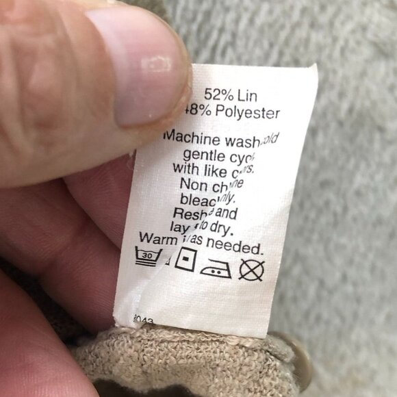 J.Crew Womens Cardigan Sweater Medium Buttn Front Pockets V-Neck Tan Cozy Casual - Picture 8 of 12